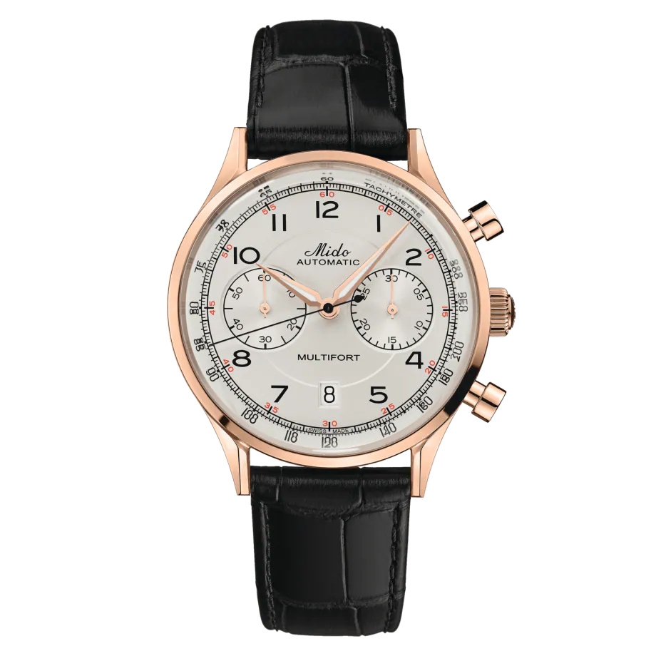 Mido M040.427.36.262.00 : Multifort Patrimony Chronograph Rose Gold / Ivory