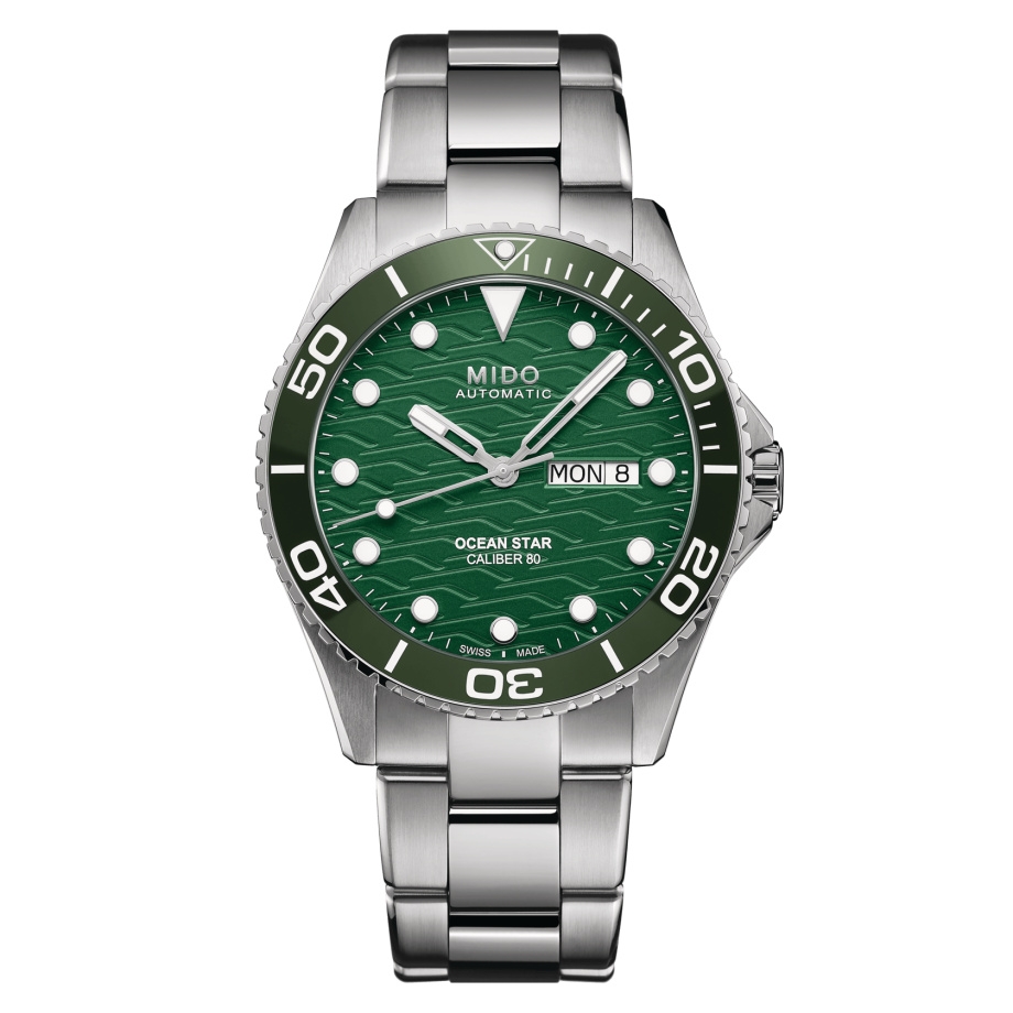 Mido M042.430.11.091.00 : Ocean Star 200C Stainless Steel / Green / Bracelet
