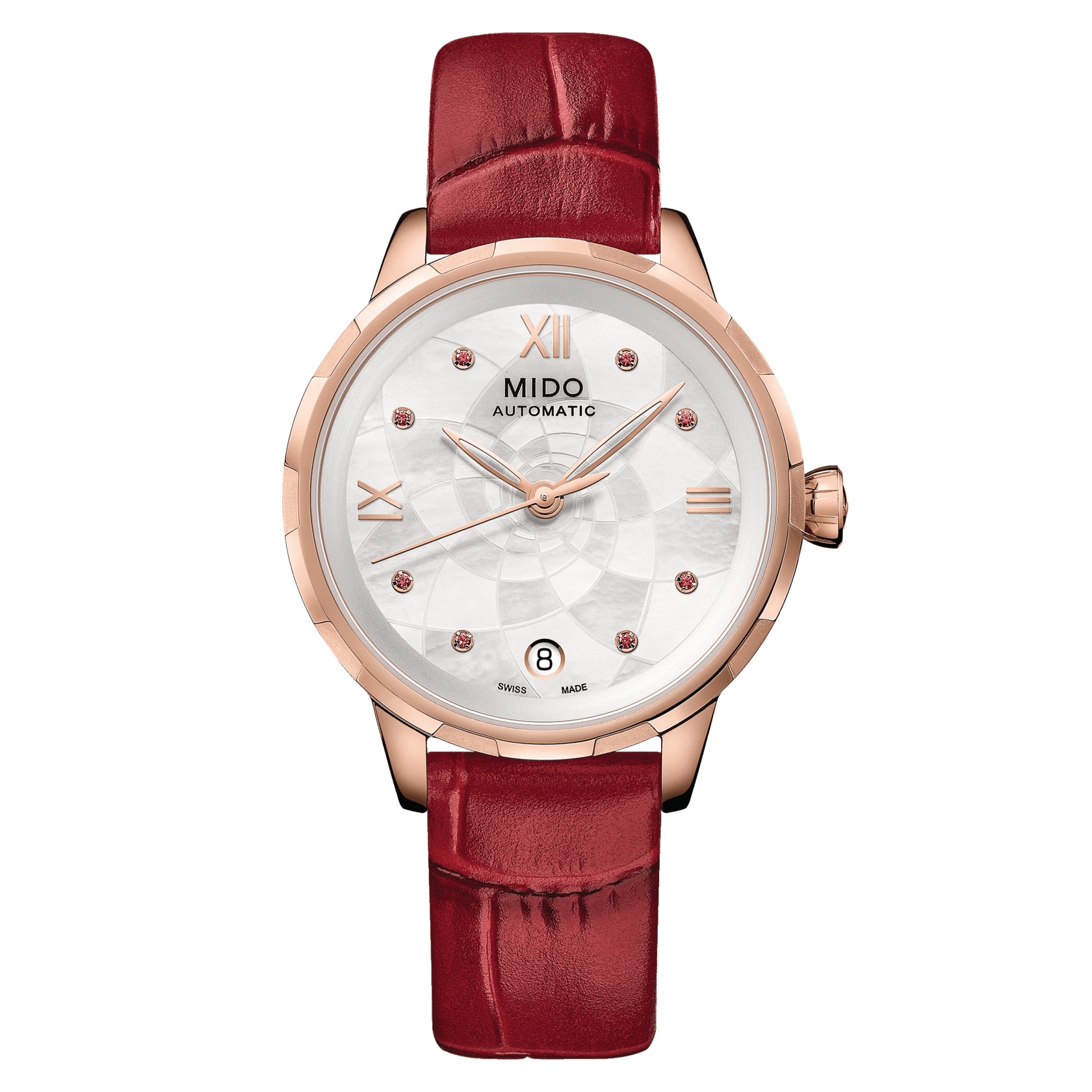 Mido M043.207.36.118.00 : Rainflower Origin Rose Gold / MOP - Ruby
