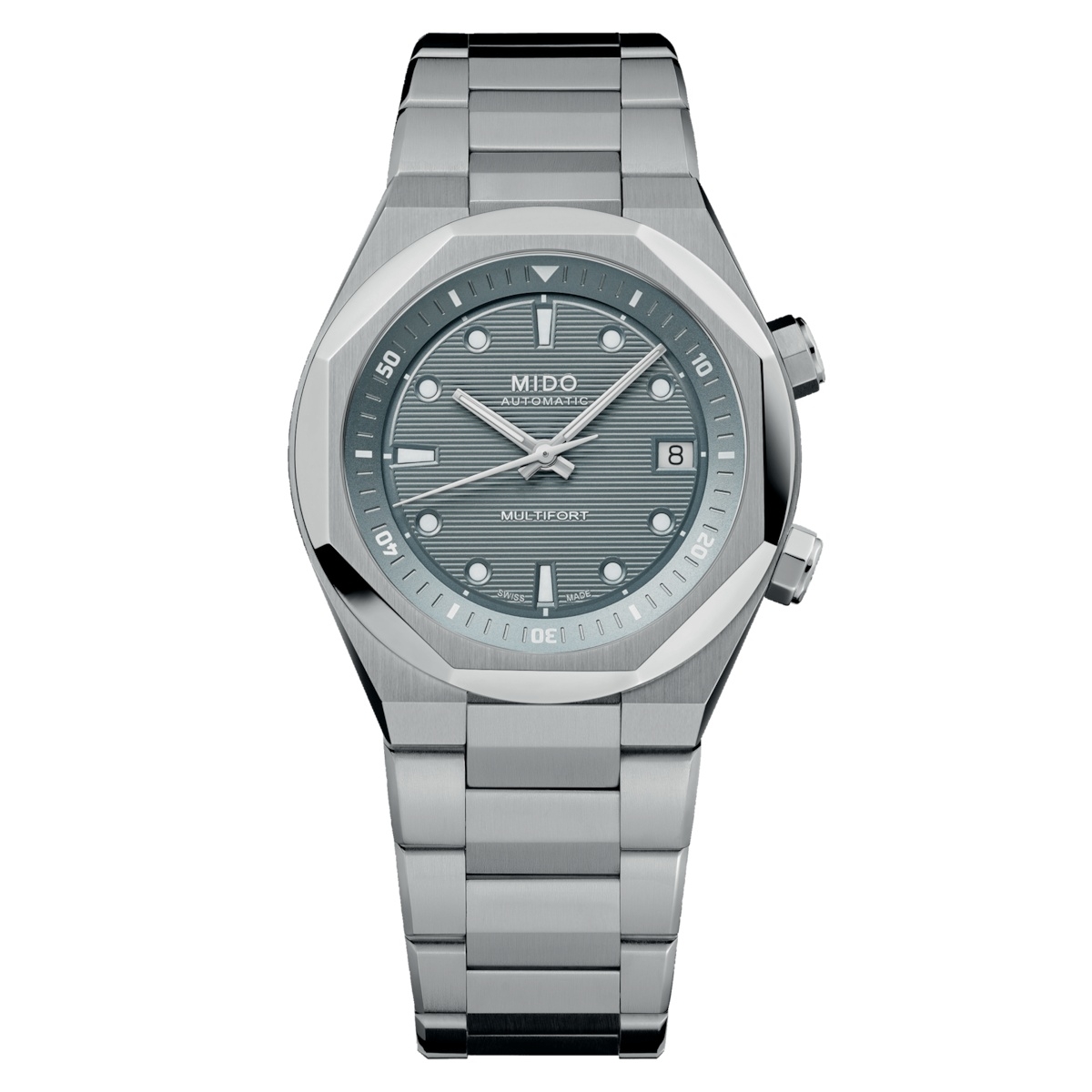 Mido M047.507.11.081.00 : Multifort 8 Stainless Steel / Grey / BRacelet