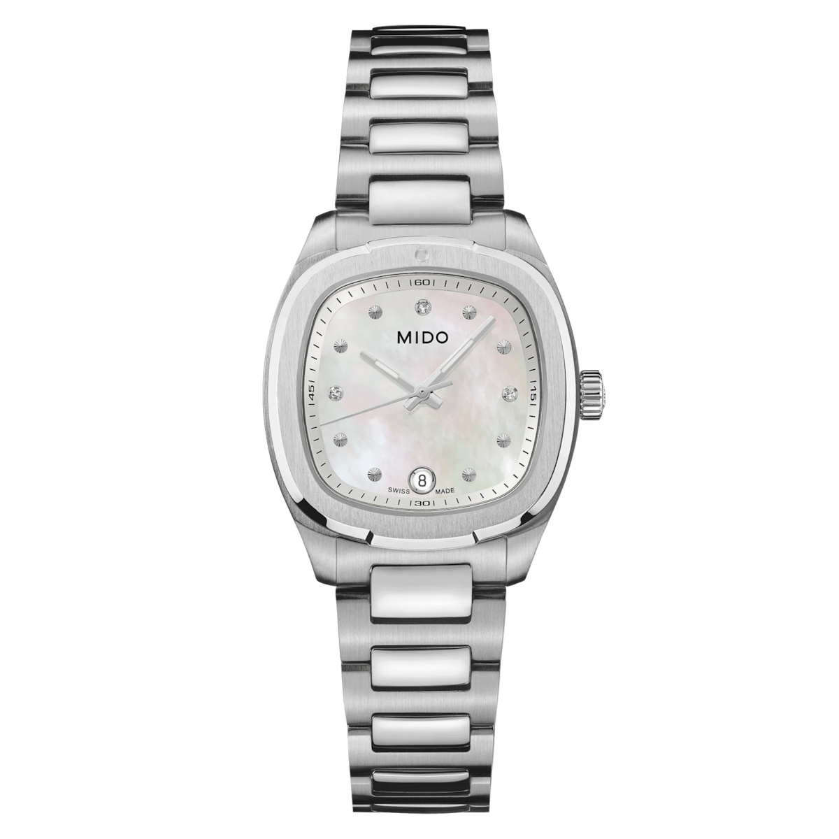 Mido M049.110.11.116.00 : Multifort TV 28 Quartz Stainless Steel / MOP - Diamond / Bracelet