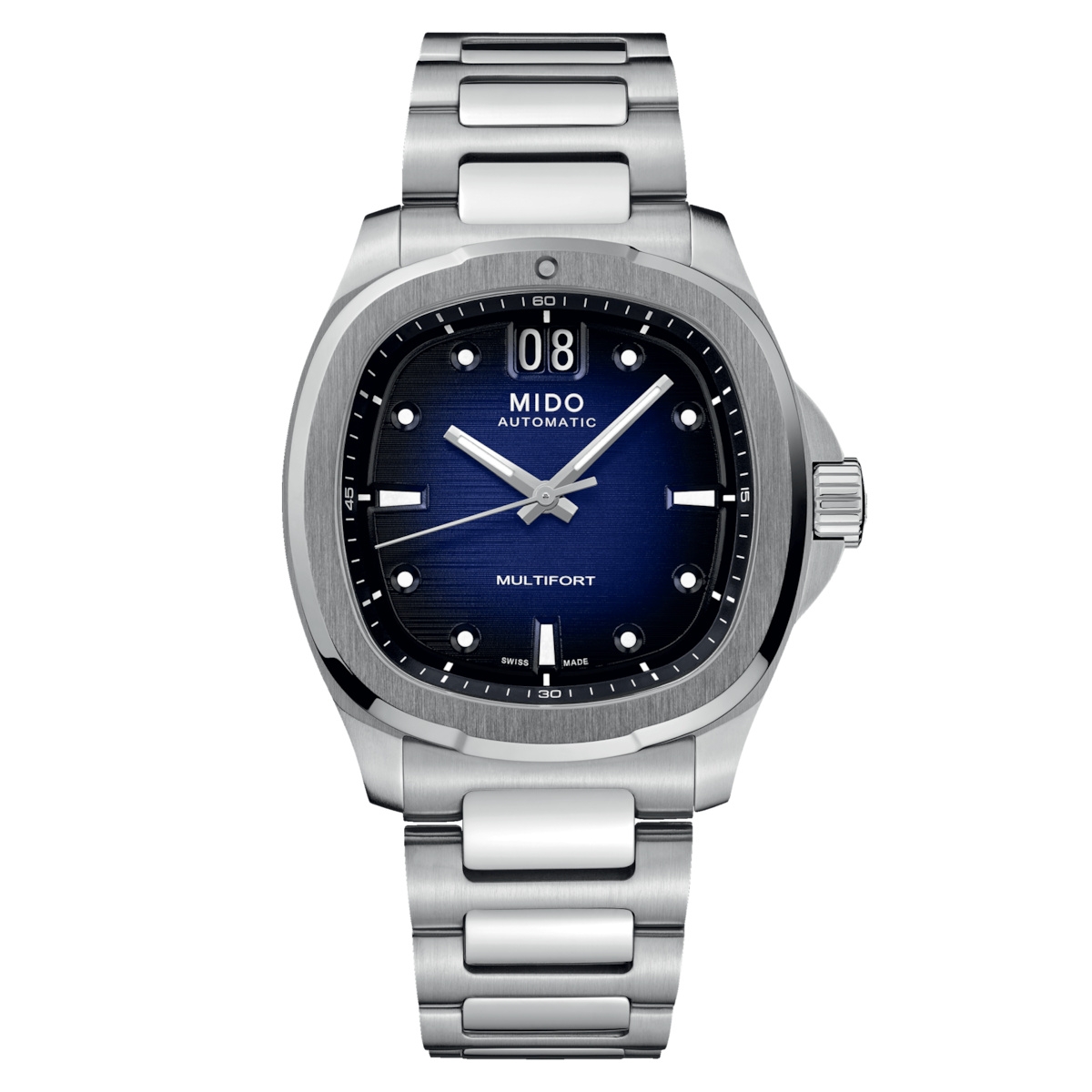 Mido M049.526.11.041.00 : Multifort TV Big Date Stainless Steel / Blue / Bracelet