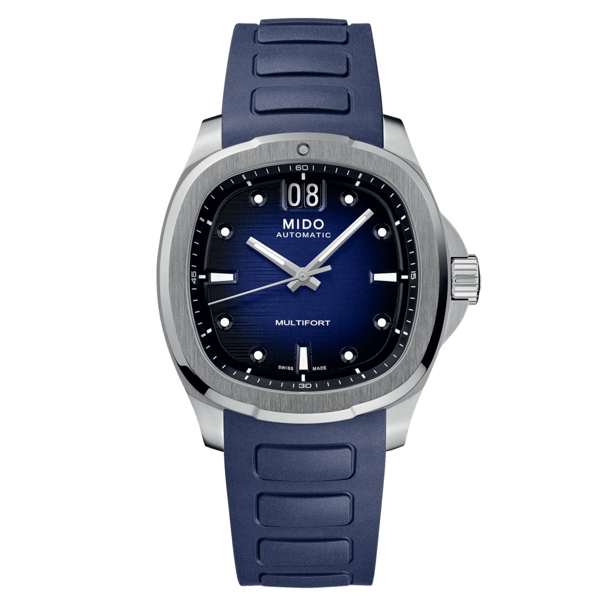 Mido M049.526.17.041.00 : Multifort TV Big Date Stainless Steel / Blue / Rubber