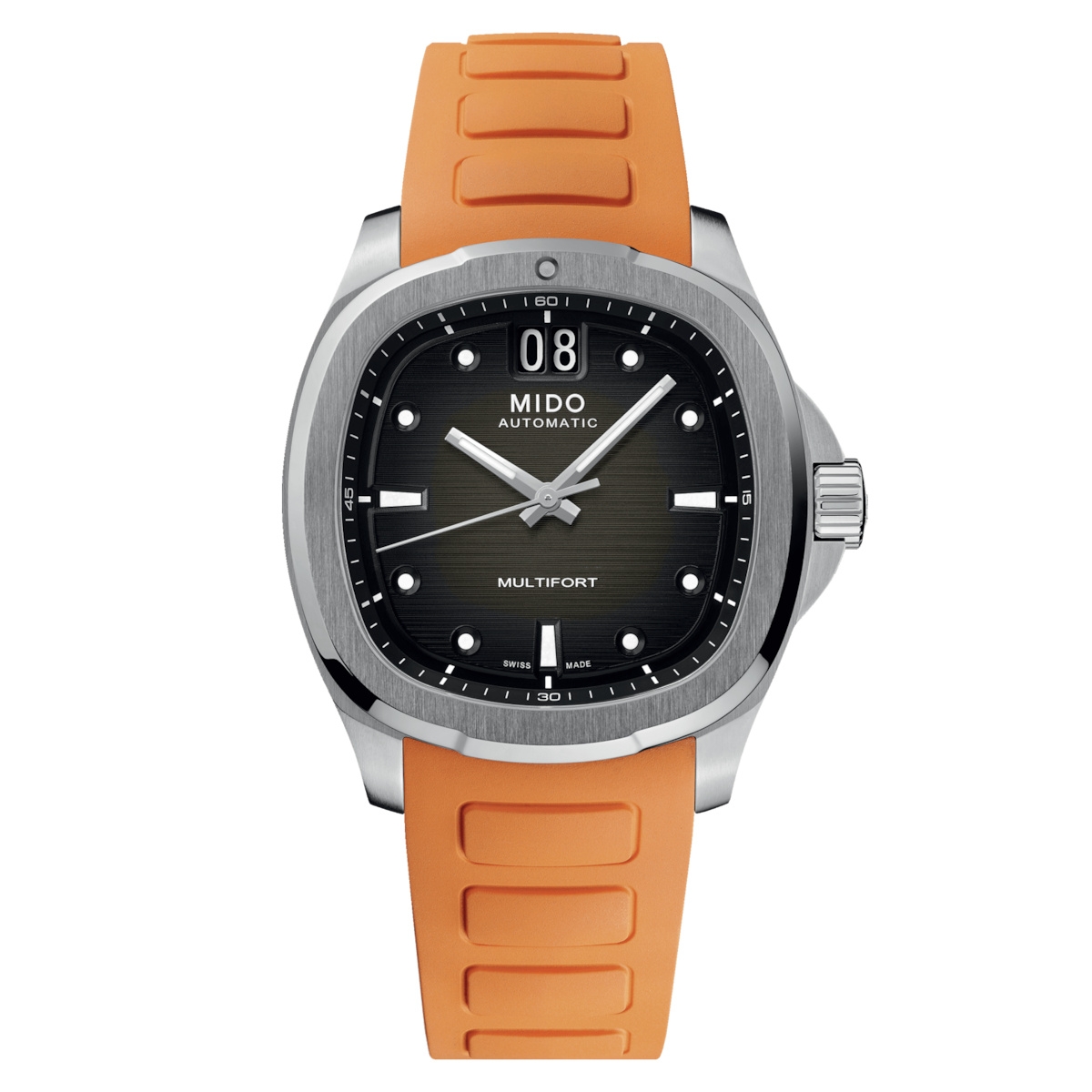 Mido M049.526.17.081.00 : Multifort TV Big Date Stainless Steel / Green / Rubber