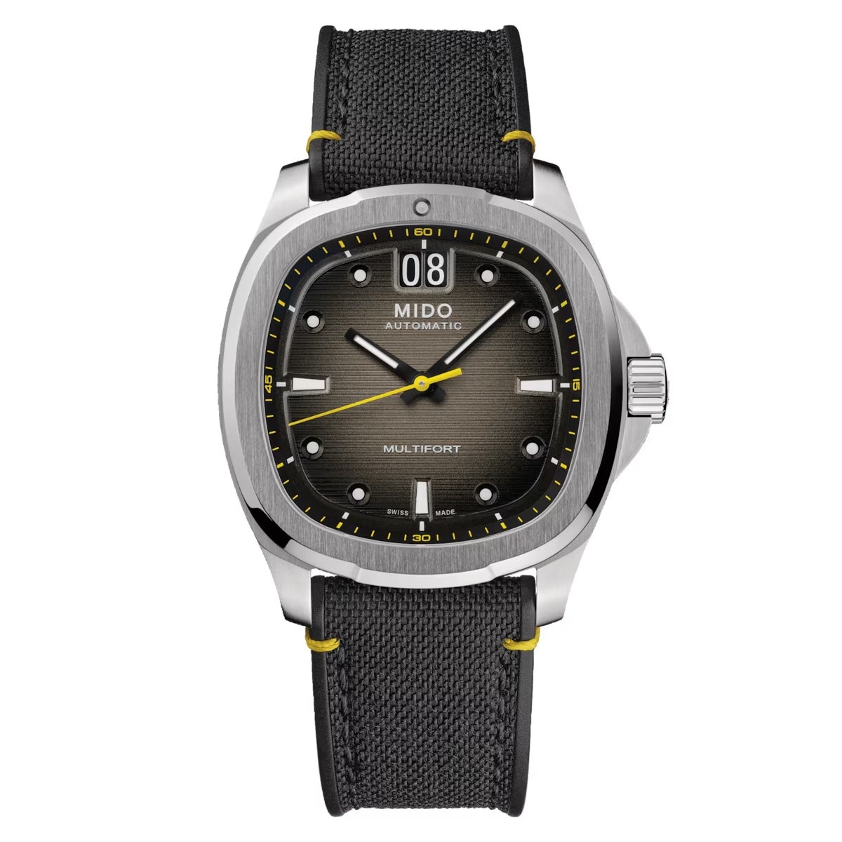 Mido M049.526.17.081.01 : Multifort TV Big Date Stainless Steel / Grey / Strap