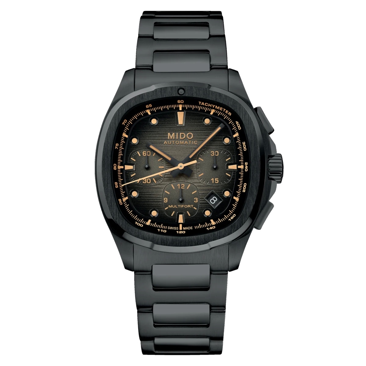 Mido M049.527.33.081.00 : Multifort TV Chronograph PVD / Grey / Bracelet