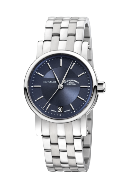 Mühle Glashütte M1-30-22-MB : Teutonia II Medium Blue Silver / Bracelet