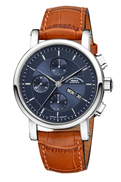 Mühle Glashütte M1-30-92-LB : Teutonia II Chronograph Blue / Strap