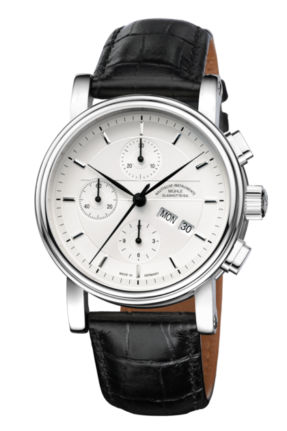 Mühle Glashütte M1-30-95-LB : Teutonia II Chronograph Silver / Strap