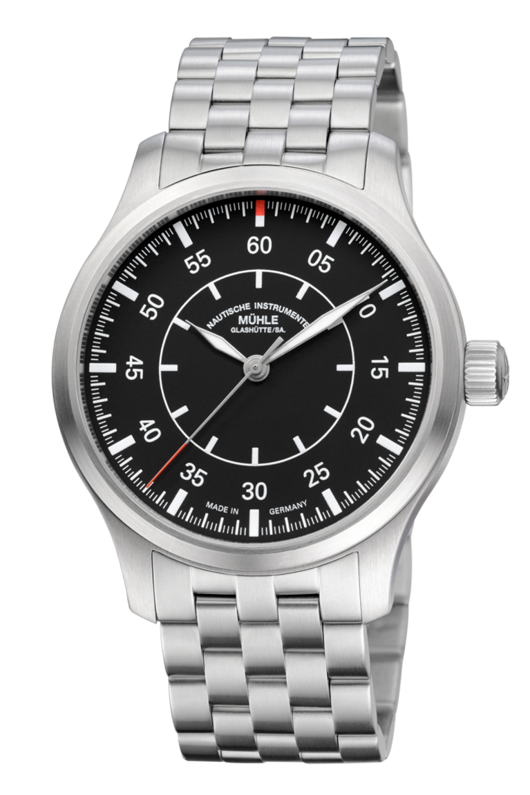 Mühle Glashütte M1-37-34/4-MB : Terrasport I Beobachter Black / Bracelet