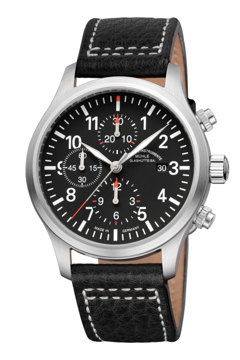 Mühle Glashütte M1-37-74-LB : Terrasport I Chronograph Black / Strap