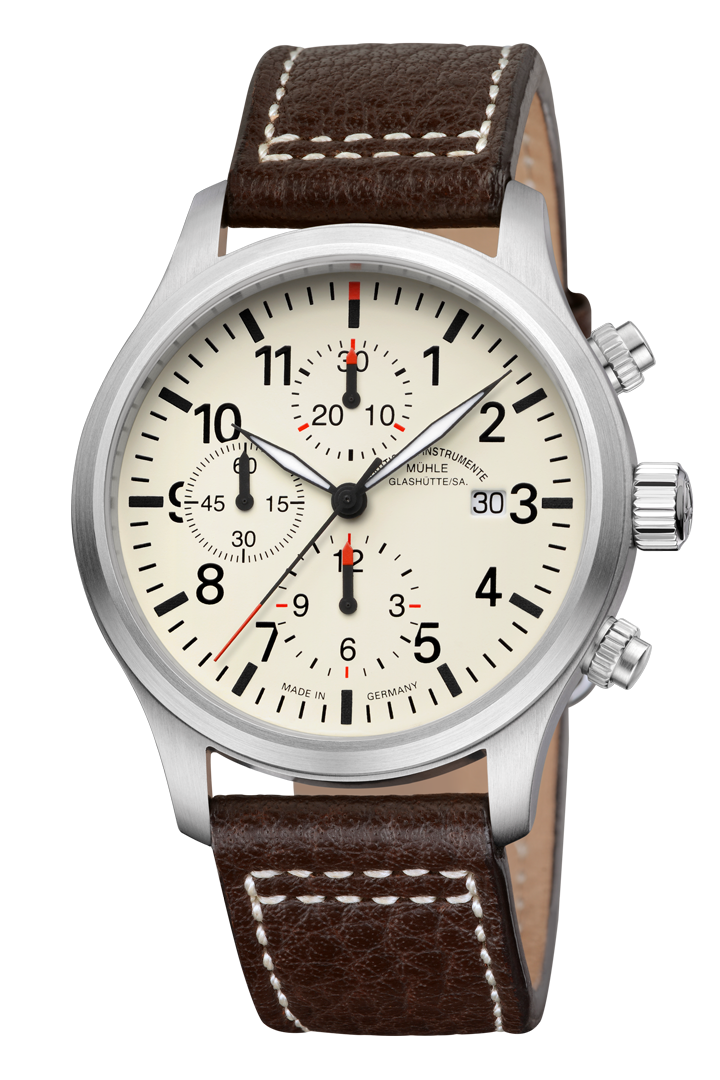 Mühle Glashütte M1-37-77-LB : Terrasport I Chronograph Cream / Strap