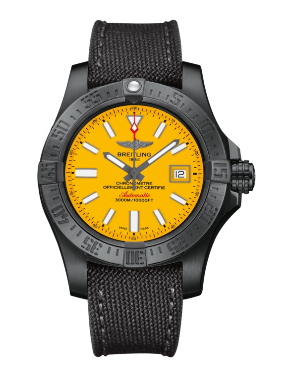 Breitling M17331E2.I530.109W : Avenger II Seawolf Black Steel / Cobra Yellow / Military / Limited Edition