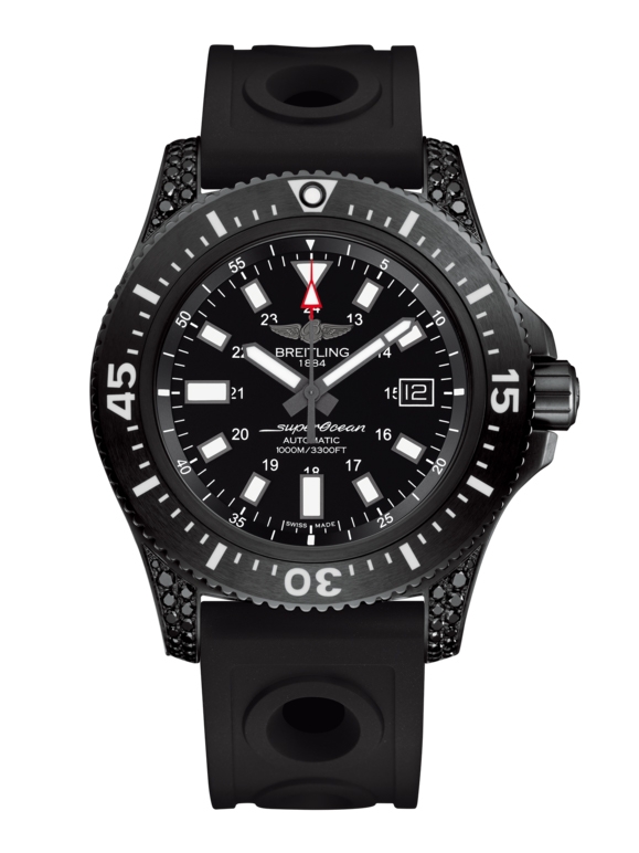 Breitling M17393AN.BE92.227S : Superocean 44 Special Blacksteel / Diamondworks / Black / Rubber