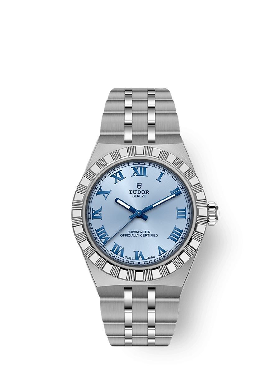 Tudor M2830A1A0-0004 : Royal Day-Date 30 Stainless Steel / Light Blue Roman