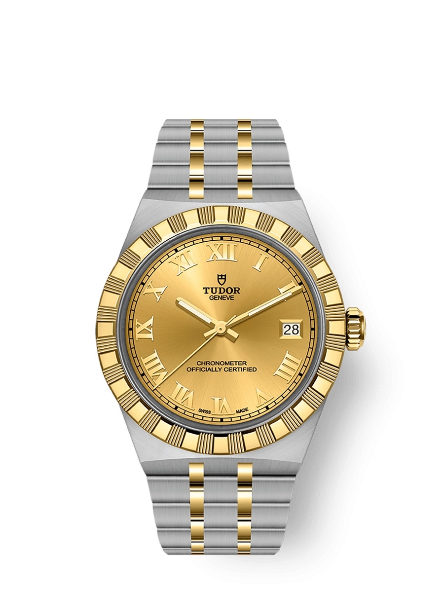 Tudor M2836C1A3-0002 : Royal Day-Date 36 Stainless Steel - Yellow Gold / Champagne Roman