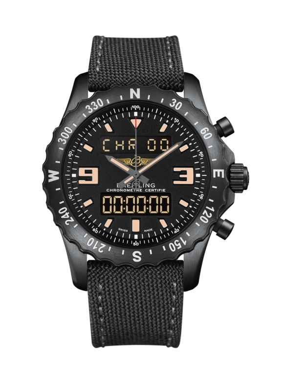 Breitling M7836622.BD39.100W : Chronospace Military Blacksteel / Volcano Black / Military