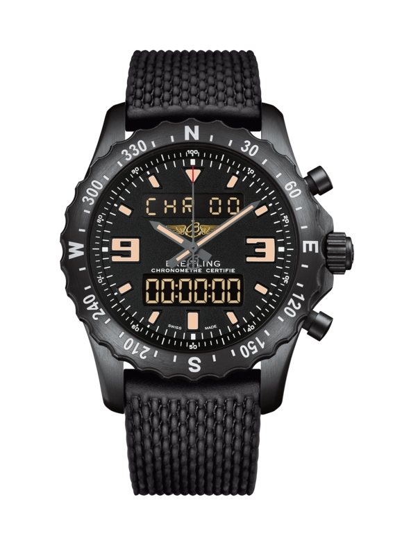 Breitling M7836622.BD39.267S : Chronospace Military Blacksteel / Volcano Black / Rubber