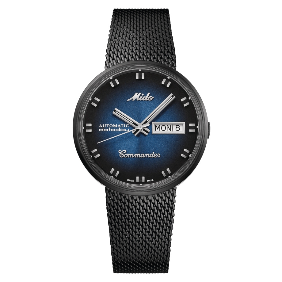 Mido M8429.3.25.11 : Commander Shade PVD / Blue / Bracelet