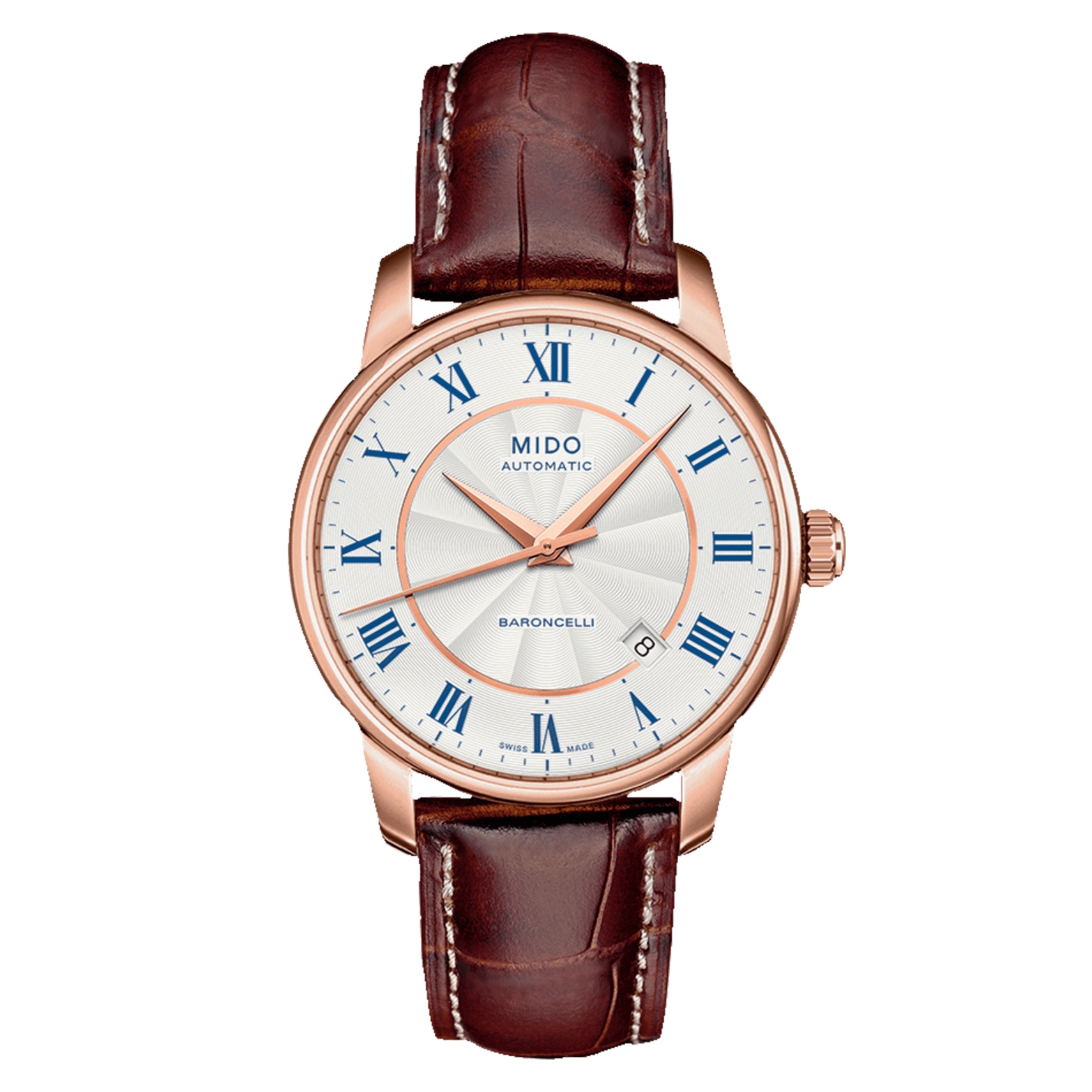 Mido M8600.2.21.8 : Baroncelli Tradition Rose Gold / Silver