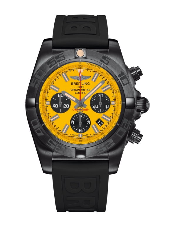 Breitling MB0111C3.I531.262S : Chronomat 44 Blacksteel / Yellow / Rubber