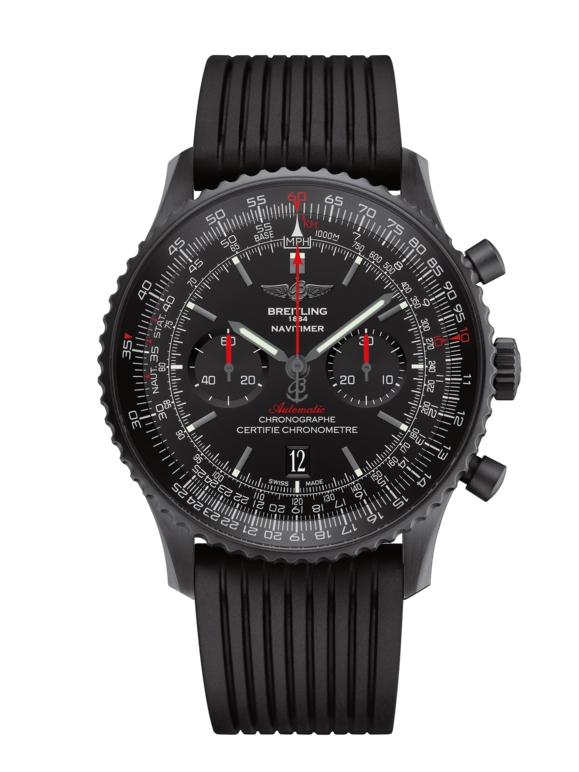 Breitling MB0128221B1S1 : Navitimer 01 46 Blacksteel / Black / Rubber