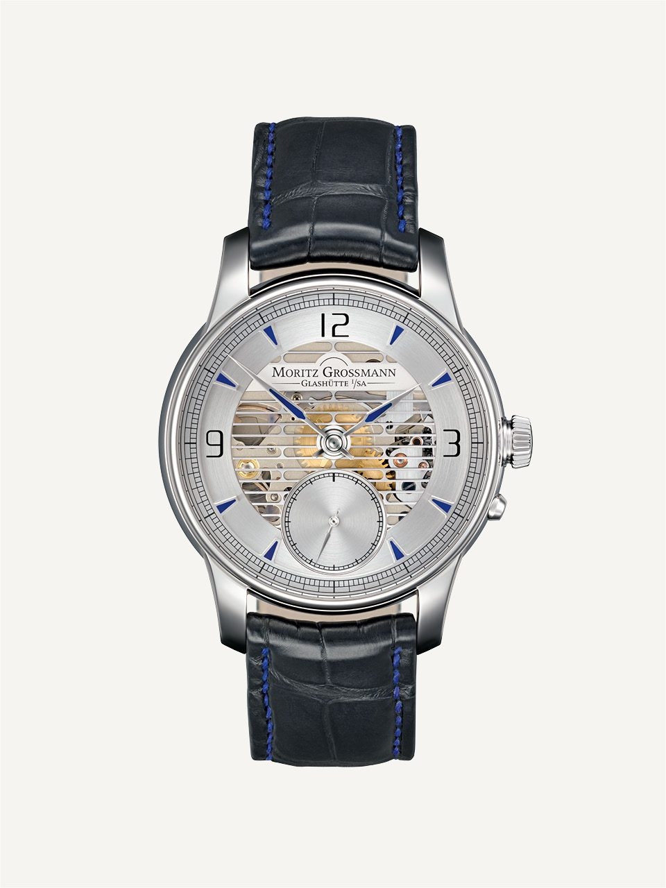 Moritz Grossmann MG-001088 : Atum Pure L Stainless Steel / Blue
