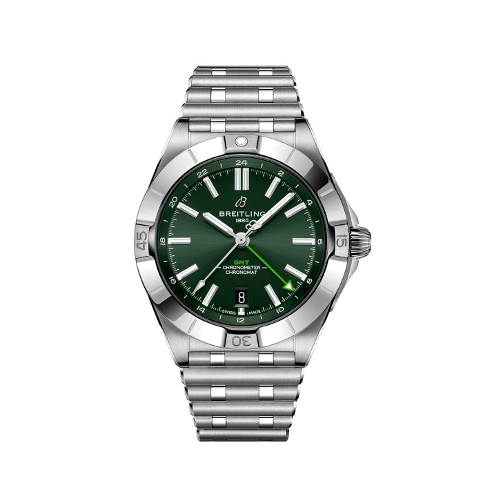 Breitling P323981A1L1A1 : Chronomat 40 GMT Stainless Steel - Platinum / Green - Germany