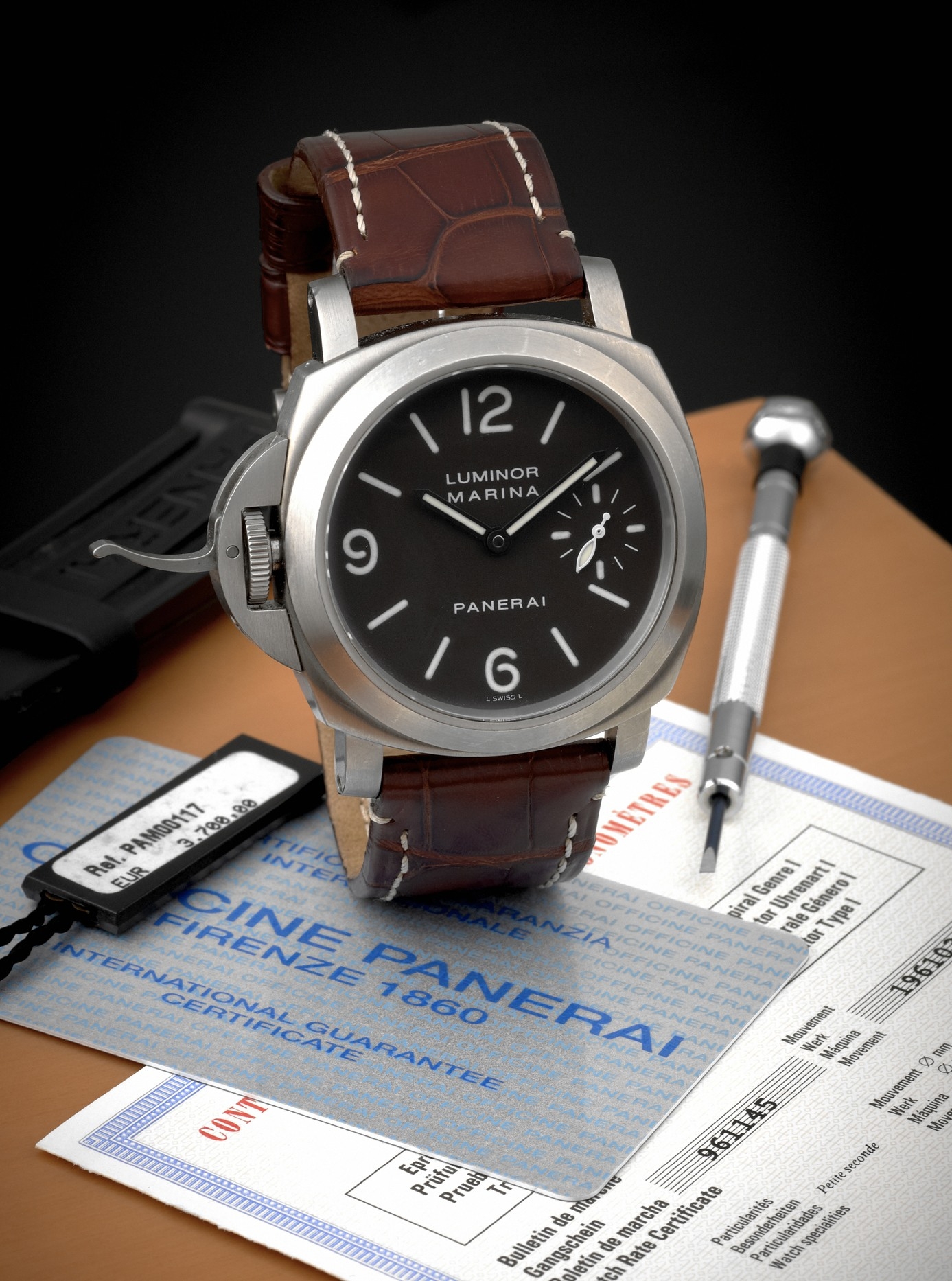 Panerai PAM00117 : Luminor Marina Destro Titanium