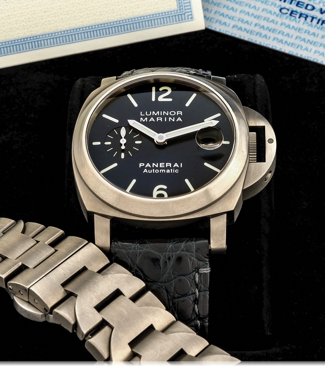 Panerai PAM00283 : Luminor Marina Automatic 40mm Titanium Blue