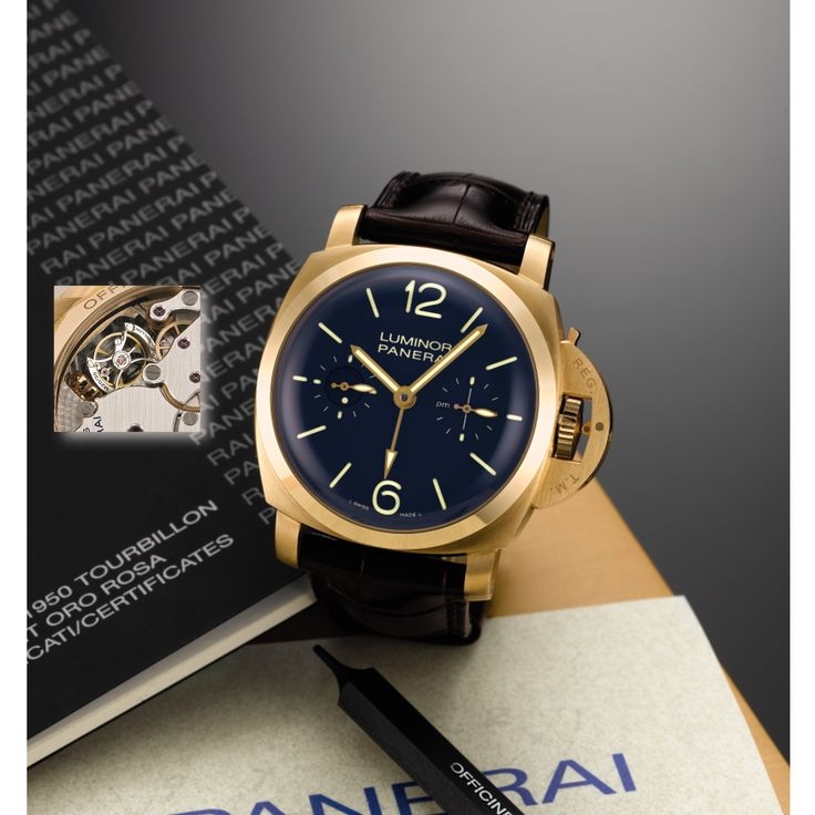 Panerai PAM00340 :  Luminor 1950 Tourbillon GMT Oro Rosa