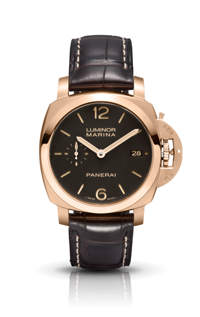 Panerai PAM00393 : Luminor 1950  Marina 42 3 Days Automatic Red Gold / Brown