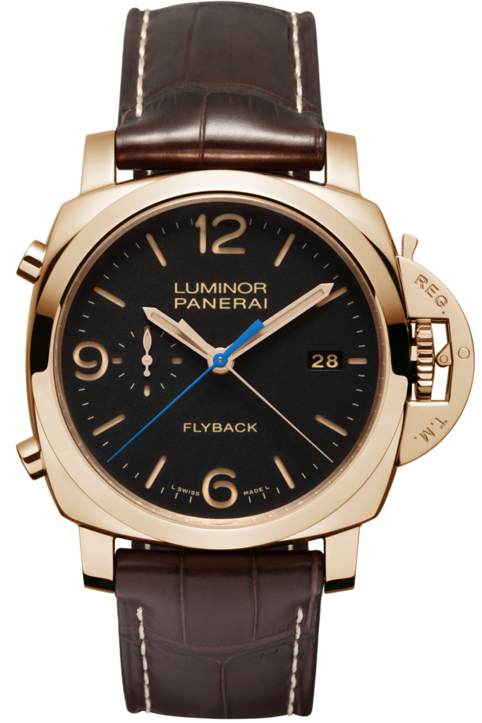Panerai PAM00525 : Luminor 1950 44 3 Days Chrono Flyback Automatic Red Gold / Black
