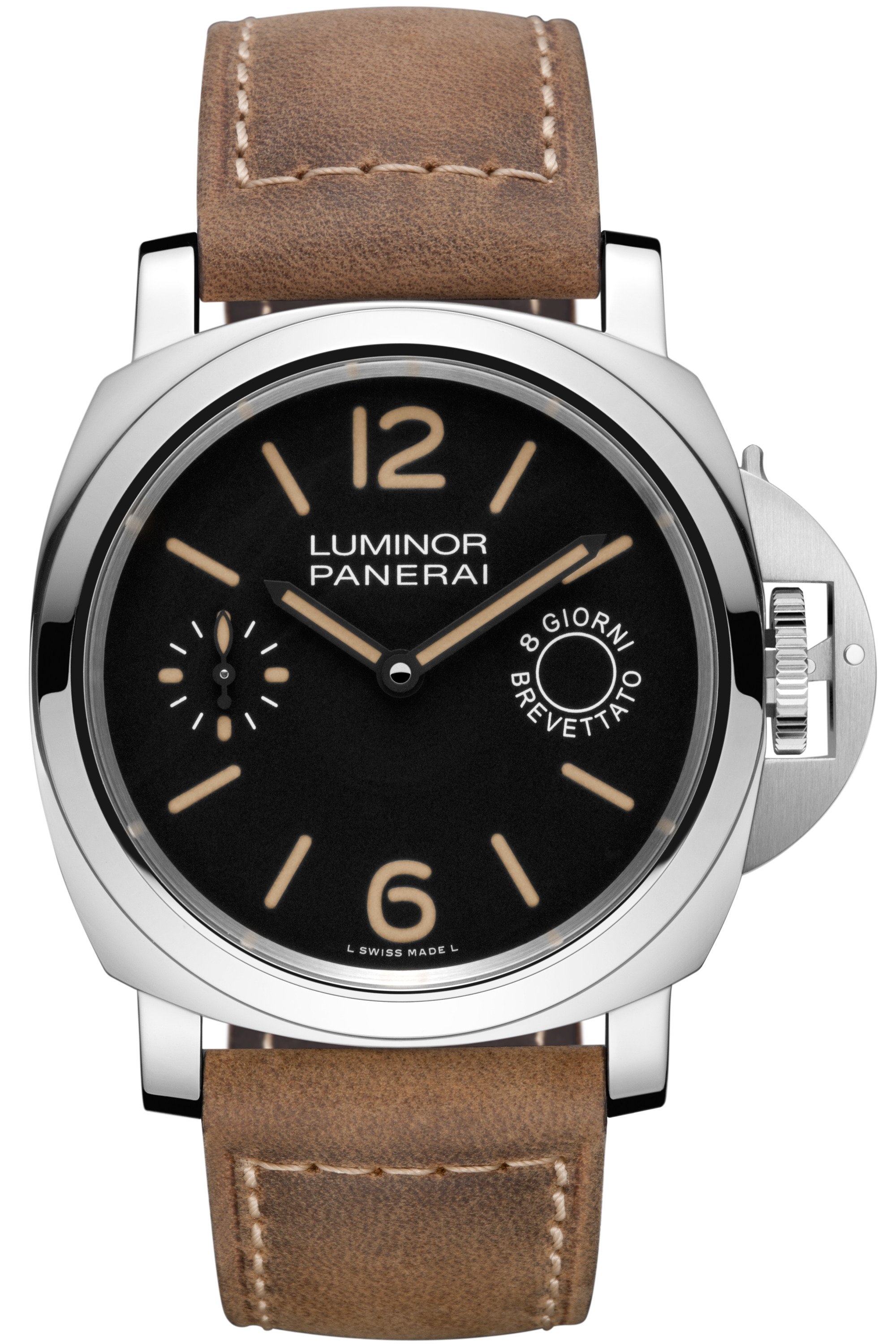 Panerai PAM00590 : Luminor Marina 44 8 Days Stainless Steel / Black - Brevettato
