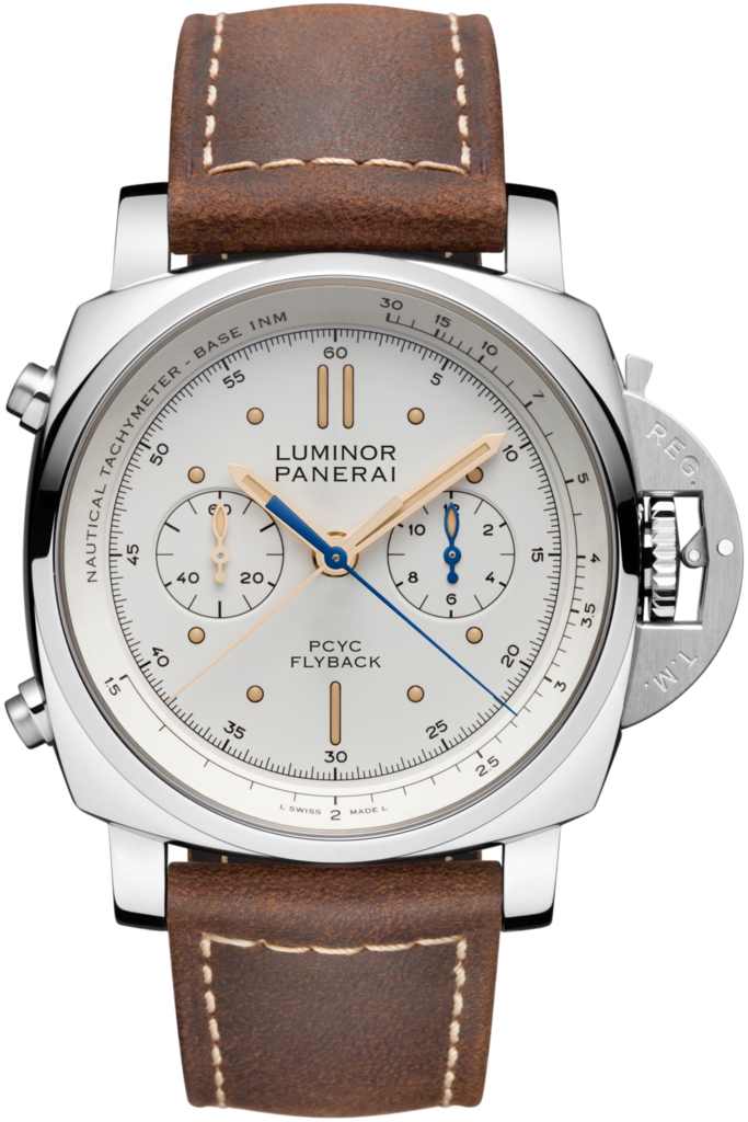 Panerai PAM00654 : Luminor 1950 44 PCYC Chrono Flyback Automatic Stainless Steel / White