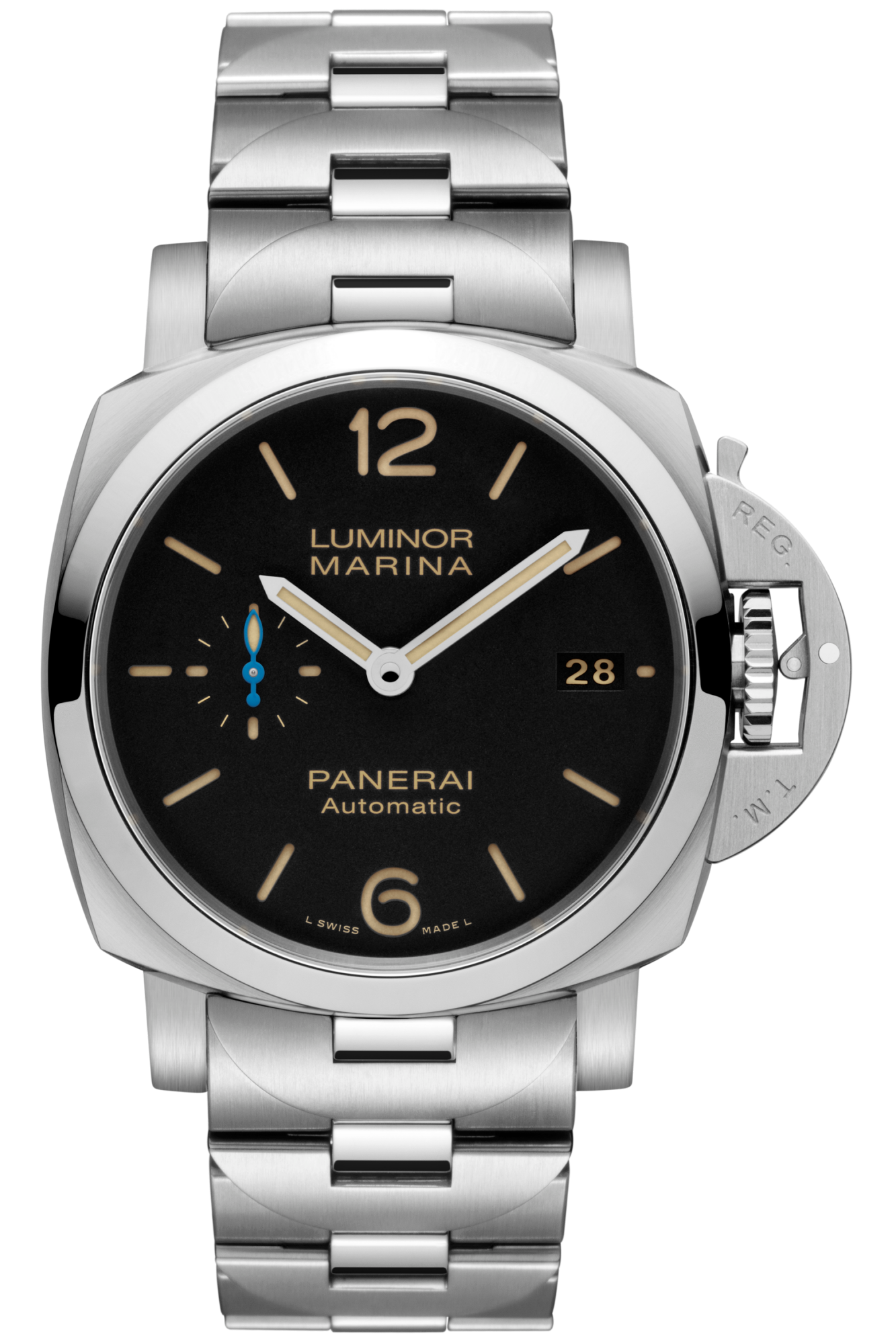 Panerai PAM00722 : Luminor 1950  Marina 42 3 Days Automatic Stainless Steel / Black / Bracelet