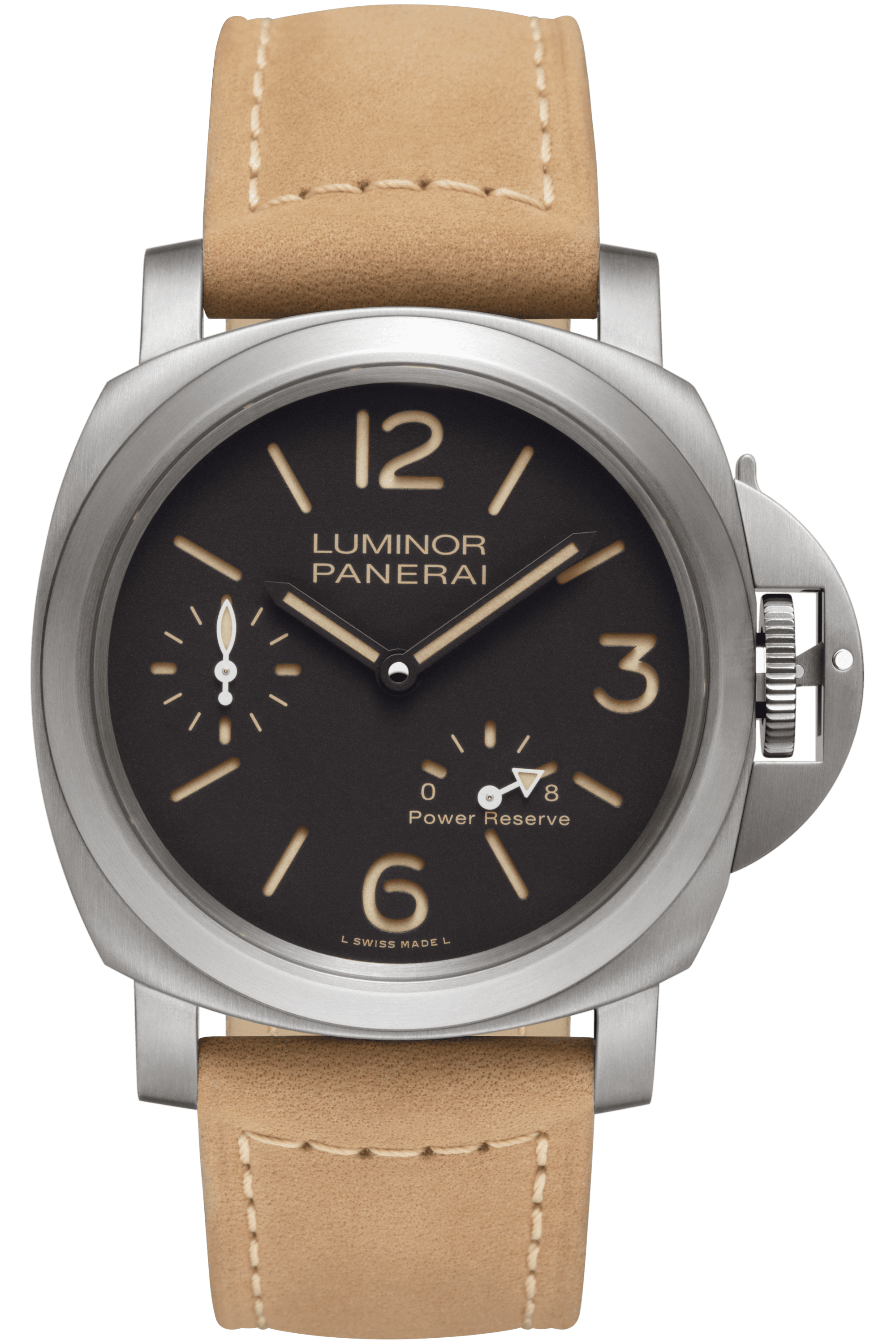 Panerai PAM00797 : Luminor 44 8 Days Power Reserve Titanium / Brown