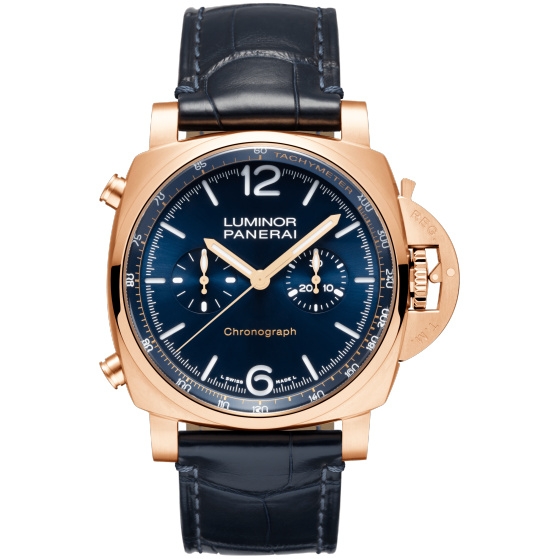 Panerai PAM01111 : Luminor 1950 Chrono 44 Goldtech Blue Notte