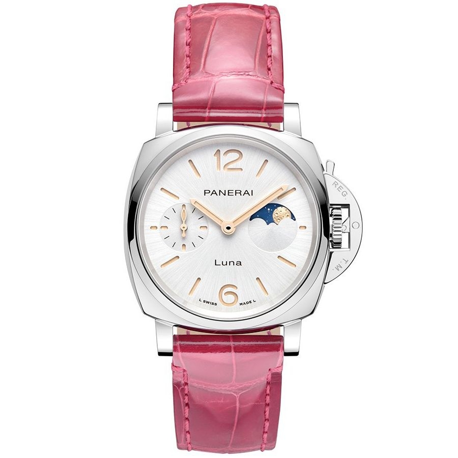Panerai PAM01180 : Luminor Due Luna Automatic Stainless Steel / Silver