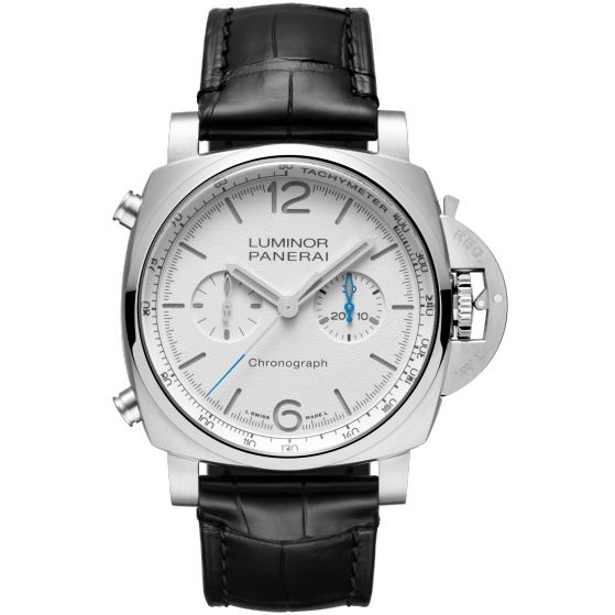 Panerai PAM01218 : Luminor 1950 Chrono 44 Stainless Steel / White