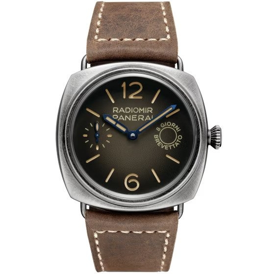 Panerai PAM01347 : Radiomir Otto Giorni Patina Steel / Brown