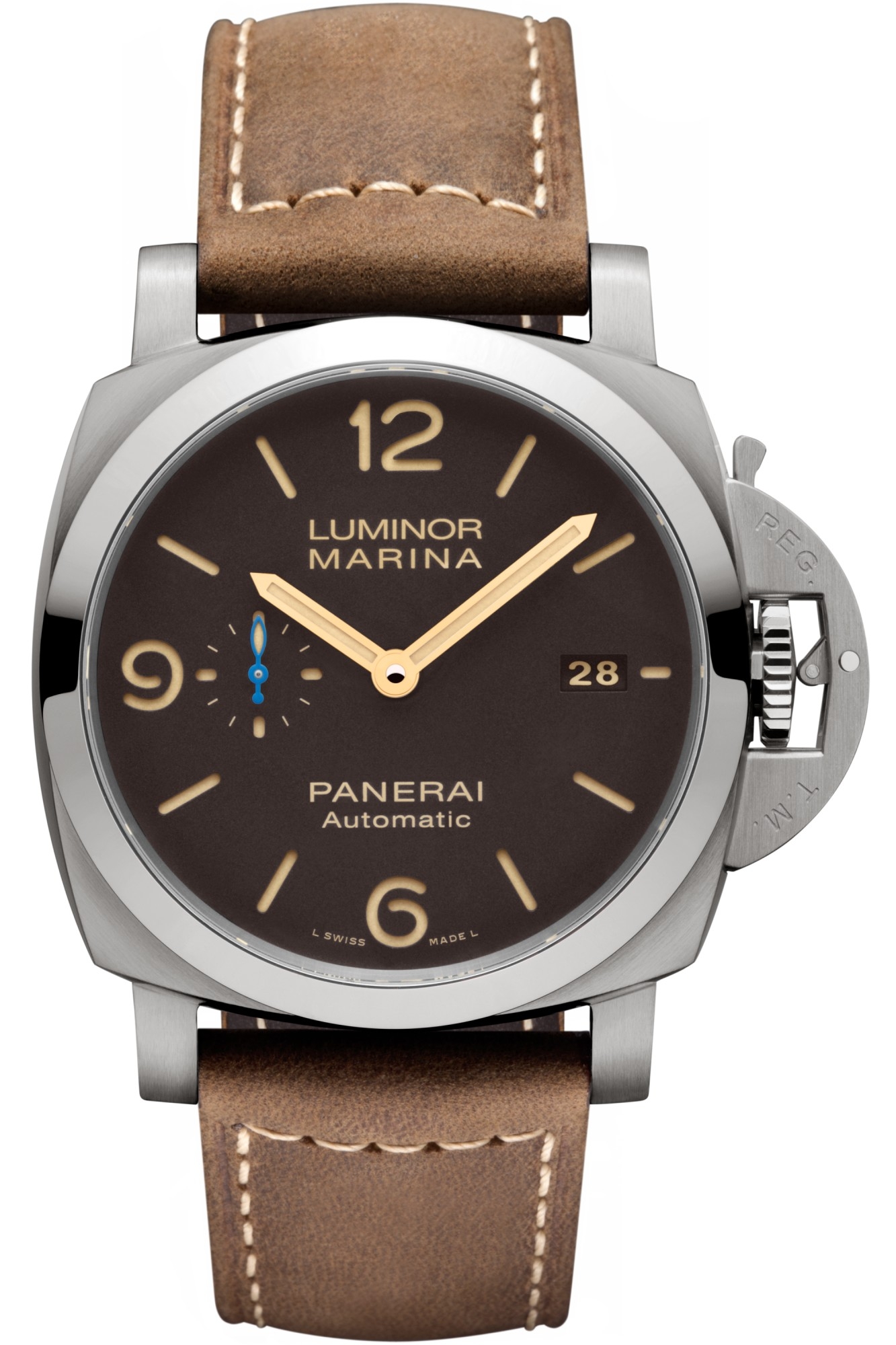Panerai PAM01351 : Luminor 1950 Marina 44 3 Days Automatic Titanium / Brown