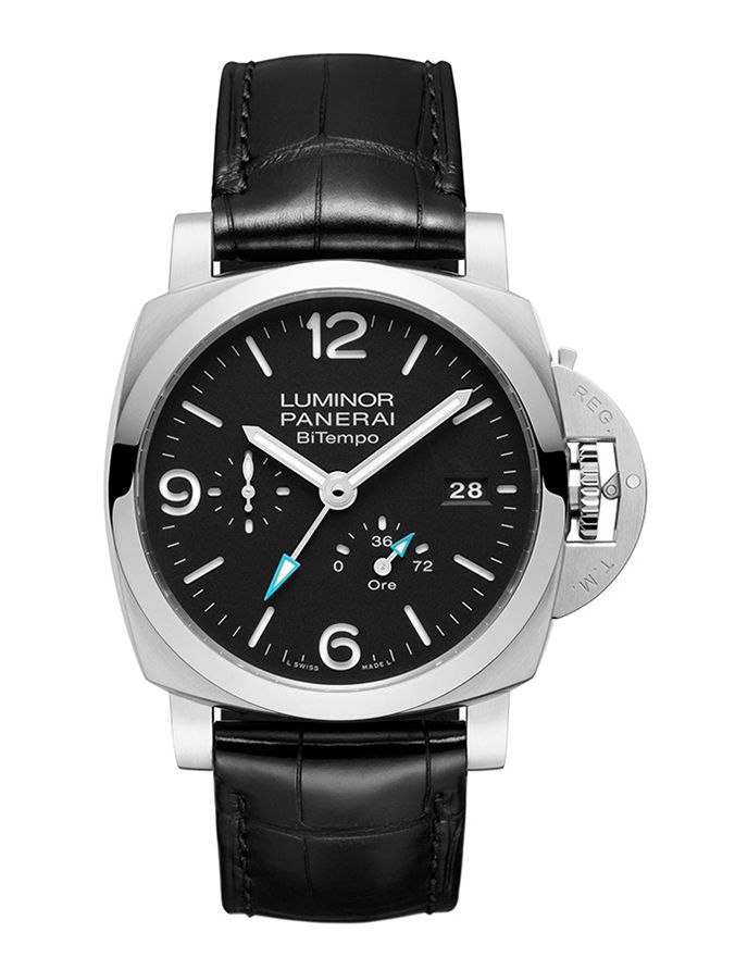 Panerai PAM01360 : Luminor 1950 44 BiTempo Power Reserve Stainless Steel / Black