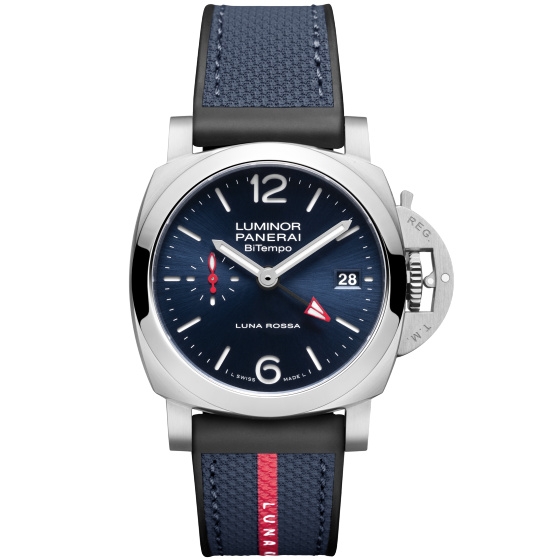 Panerai PAM01404 : Luminor 1950 44 BiTempo Luna Rossa Stainless Steel / Blue
