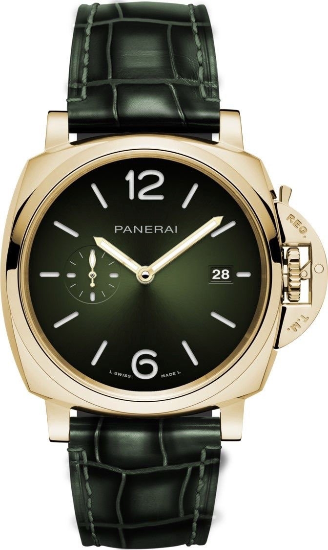 Panerai PAM01423 : Luminor Due 42 Automatic Yellow Gold / Green