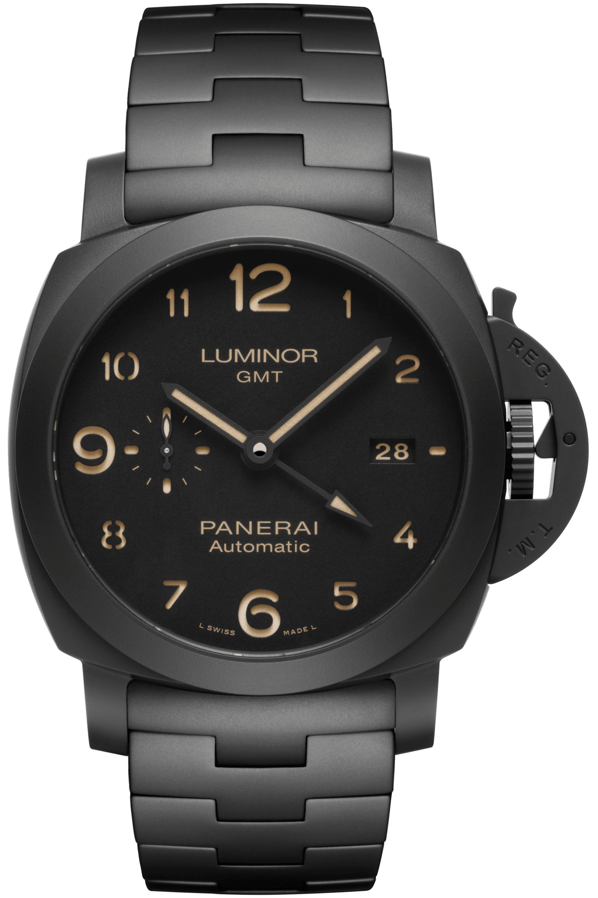 Panerai PAM01438 : Luminor 1950 44 3 Days GMT Automatic Ceramic / Tuttonero