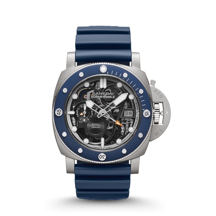 Panerai PAM01495 : Luminor Submersible 47 GMT DLMS Titanium / Skeleton