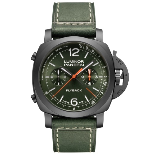Panerai PAM01498 : Luminor 1950 44 Chrono Flyback Automatic Ceramica / Green