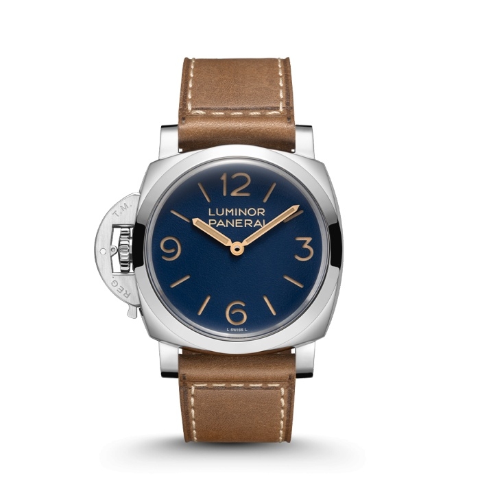 Panerai PAM01732 : Luminor 44 Destro Stainless Steel / Blue
