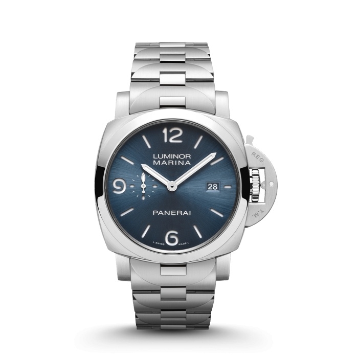 Panerai PAM03323 : Luminor Marina 44 3 Days Automatic Stainless Steel / Light Blue / Bracelet